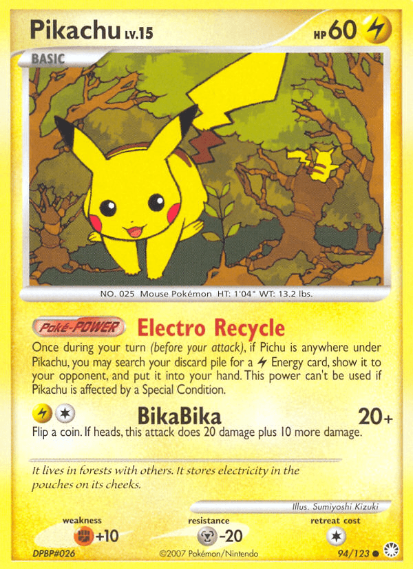 Pikachu 2007 Pokemon Mysterious Treasures
