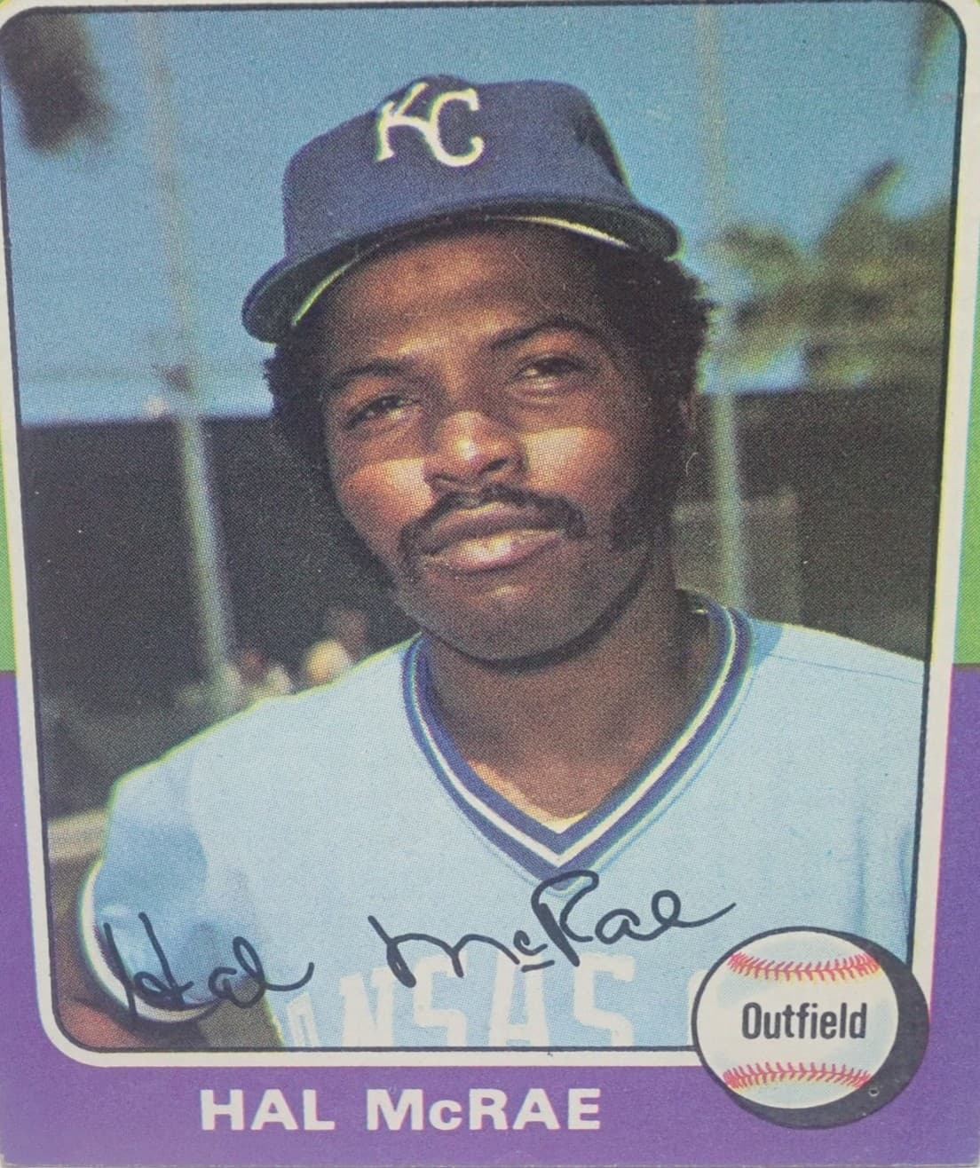 HAL MCRAE BASEBALL VINTAGE RAW 1975 Topps