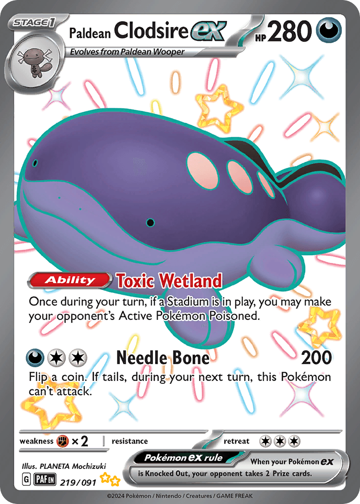 Paldean Clodsire ex 2024 Pokemon
