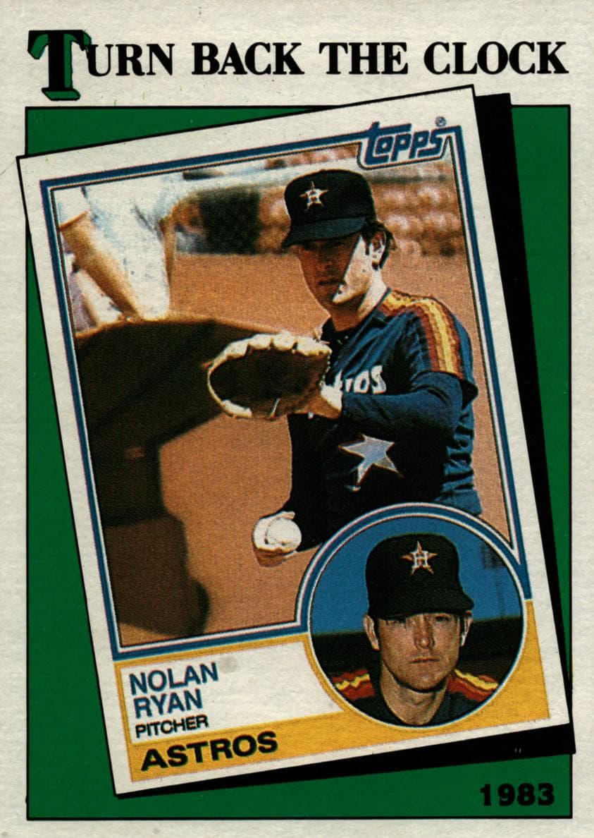 Nolan Ryan 1988 topps Turn Back The Clock