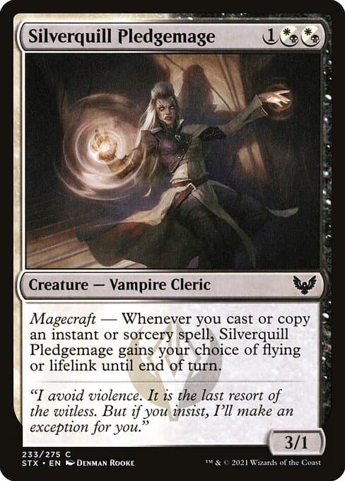 Silverquill Pledgemage 2021 Magic: The Gathering Strixhaven School of Mages