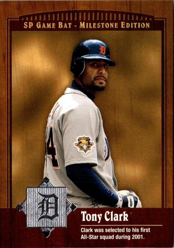 Tony Clark 2001 unknown SP Game Bat Milestone