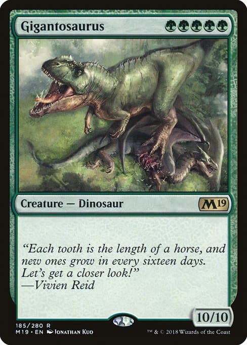 Gigantosaurus 2018 Magic: The Gathering Core Set 2019 Foil