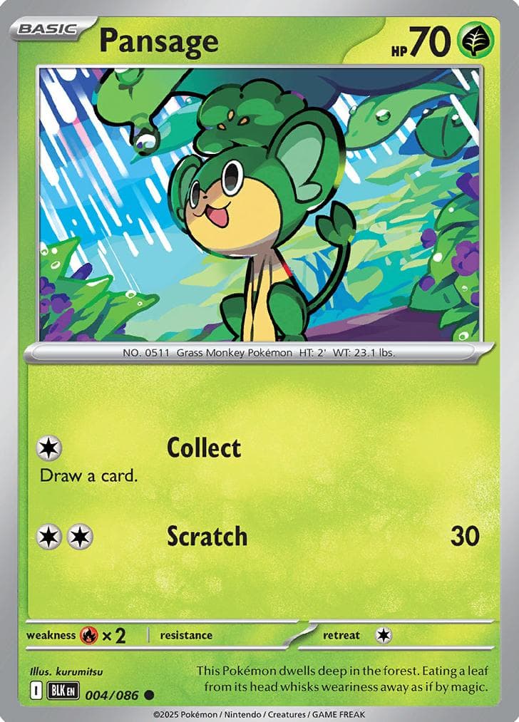 Pansage trading card
