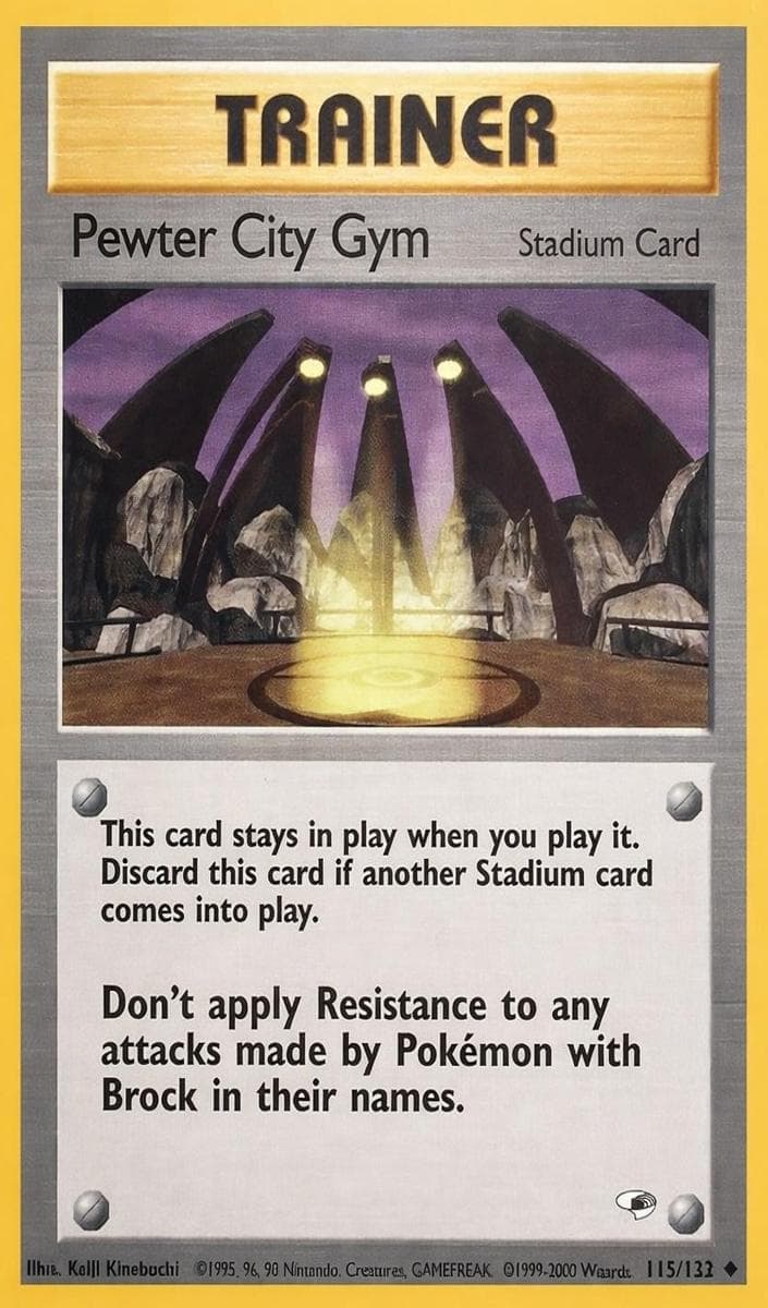 Pewter City Gym trading card