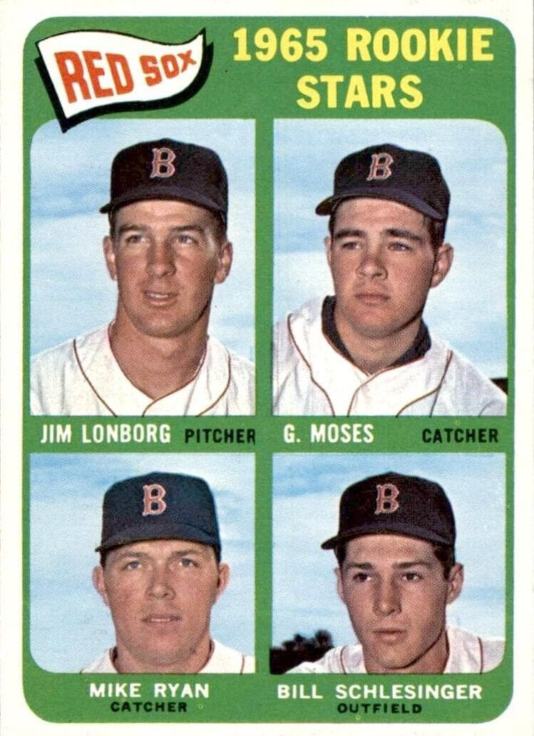 Red Sox 1965 Rookie Stars (Jim Lonborg / Gerry Moses / Mike Ryan / Bill Schlesinger) #573