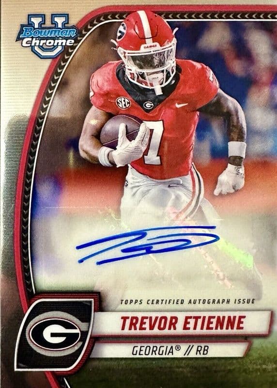 Trevor Etienne 2024 bowman Bowman University Chrome