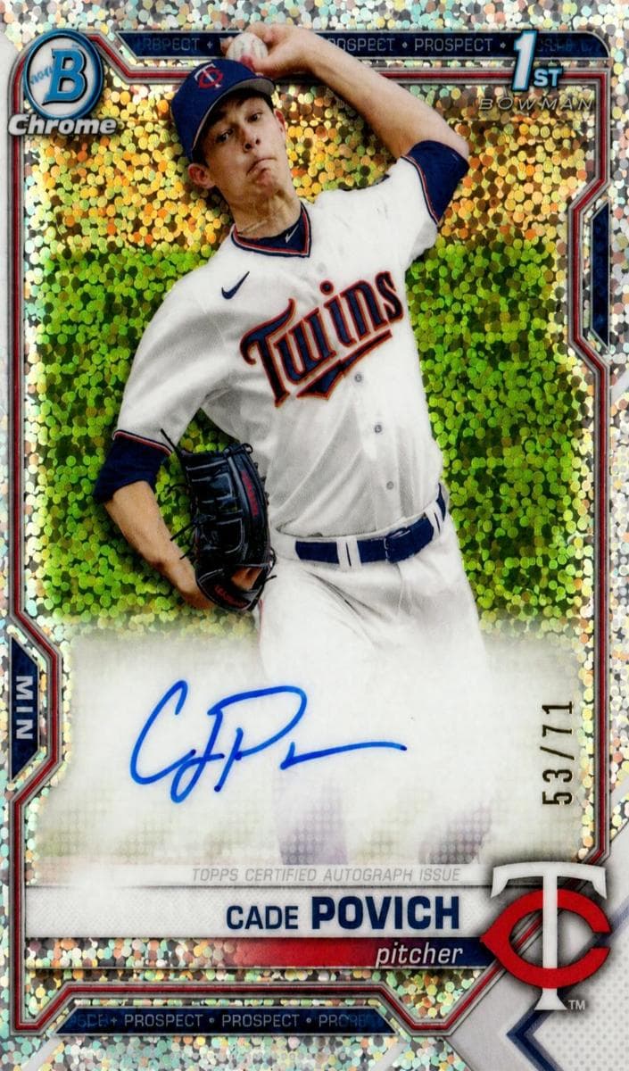 Cade Povich 2021 bowman Bowman Draft