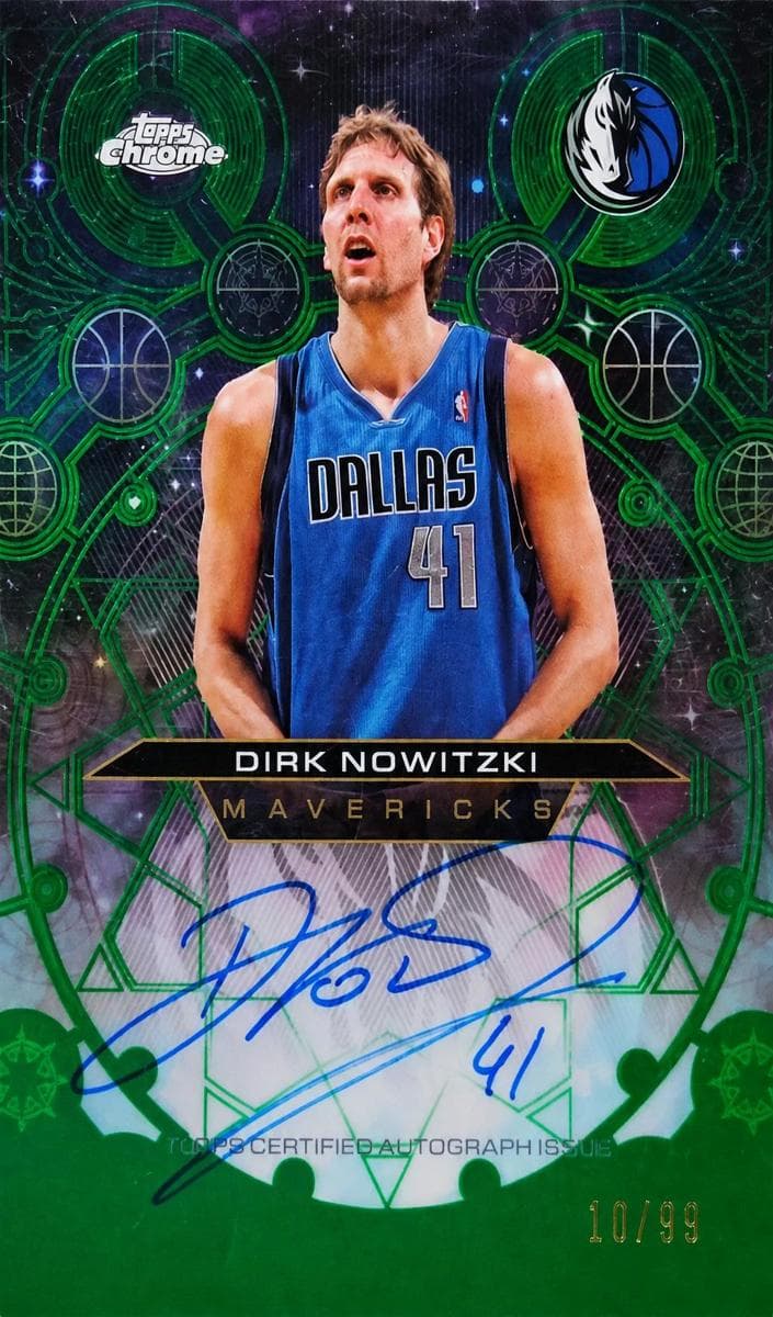 Dirk Nowitzki 2025 Topps Chrome auto card