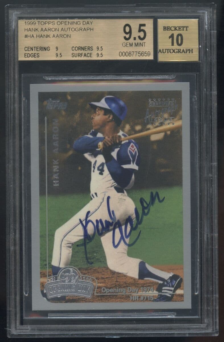 Hank Aaron 1999 topps Topps Opening Day