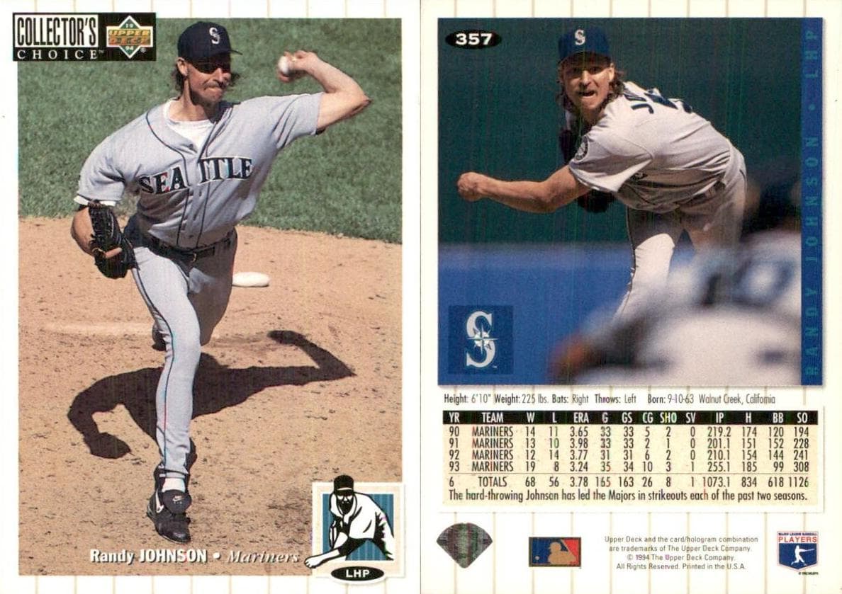 Randy Johnson 1994 unknown Collector's Choice