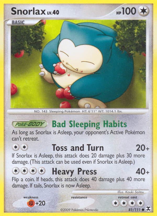 Snorlax 2009 Pokemon Rising Rivals
