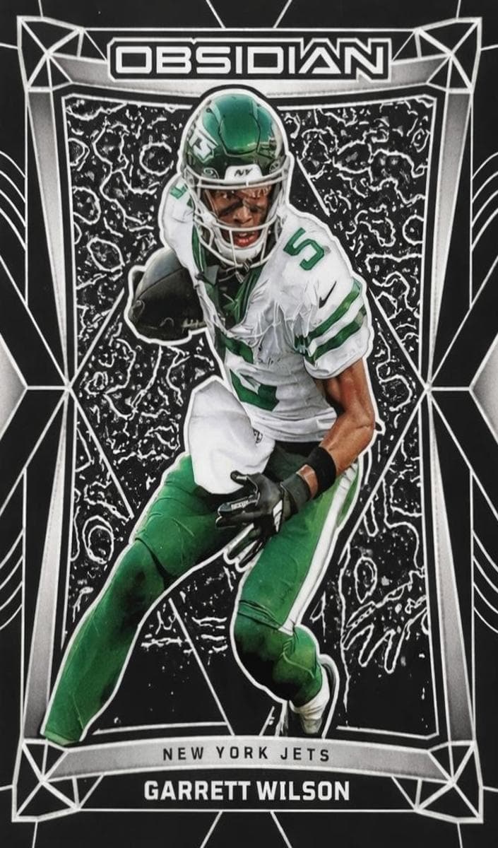 Garrett Wilson 2024 Panini Obsidian auto card