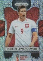 Robert Lewandowski 2018 panini Prizm World Cup Green & Orange Wave