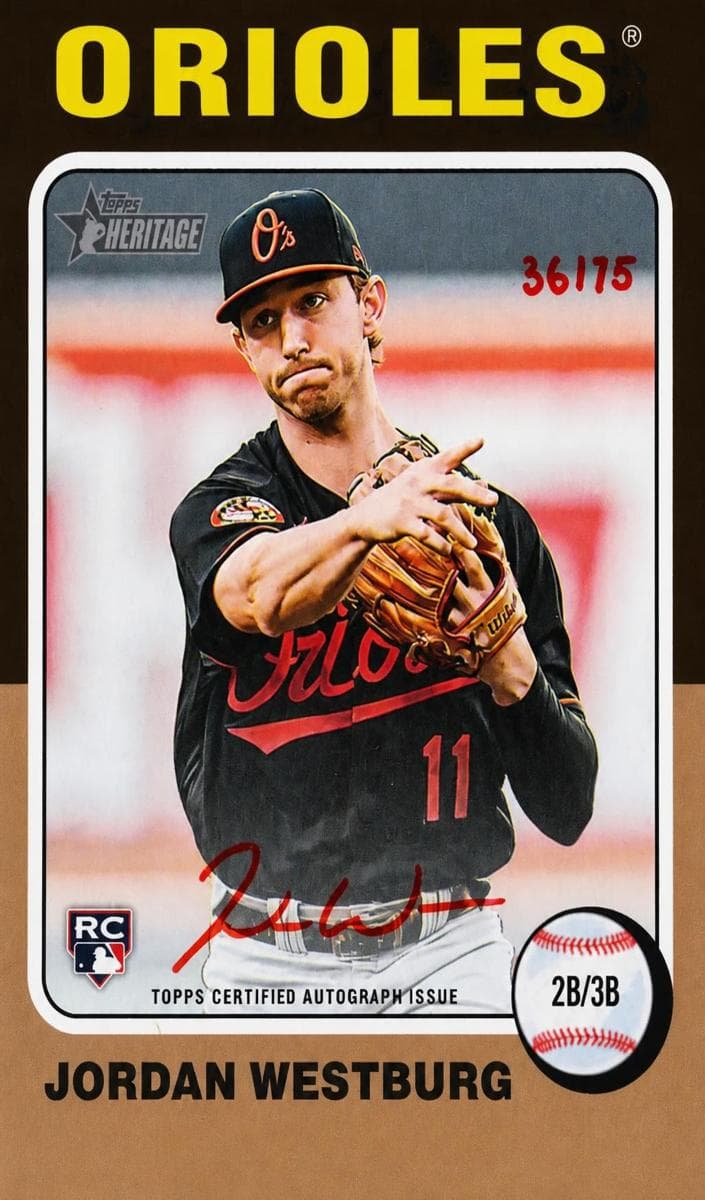 Jordan Westburg 2024 topps Topps Heritage