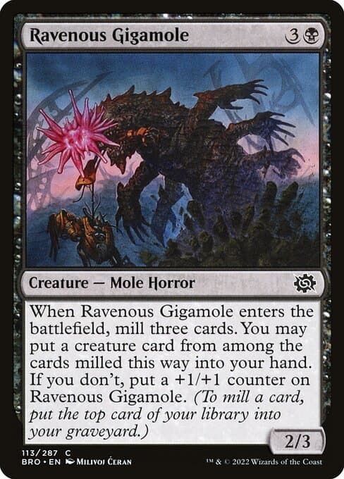Ravenous Gigamole 2022 Magic: The Gathering Brother's War
