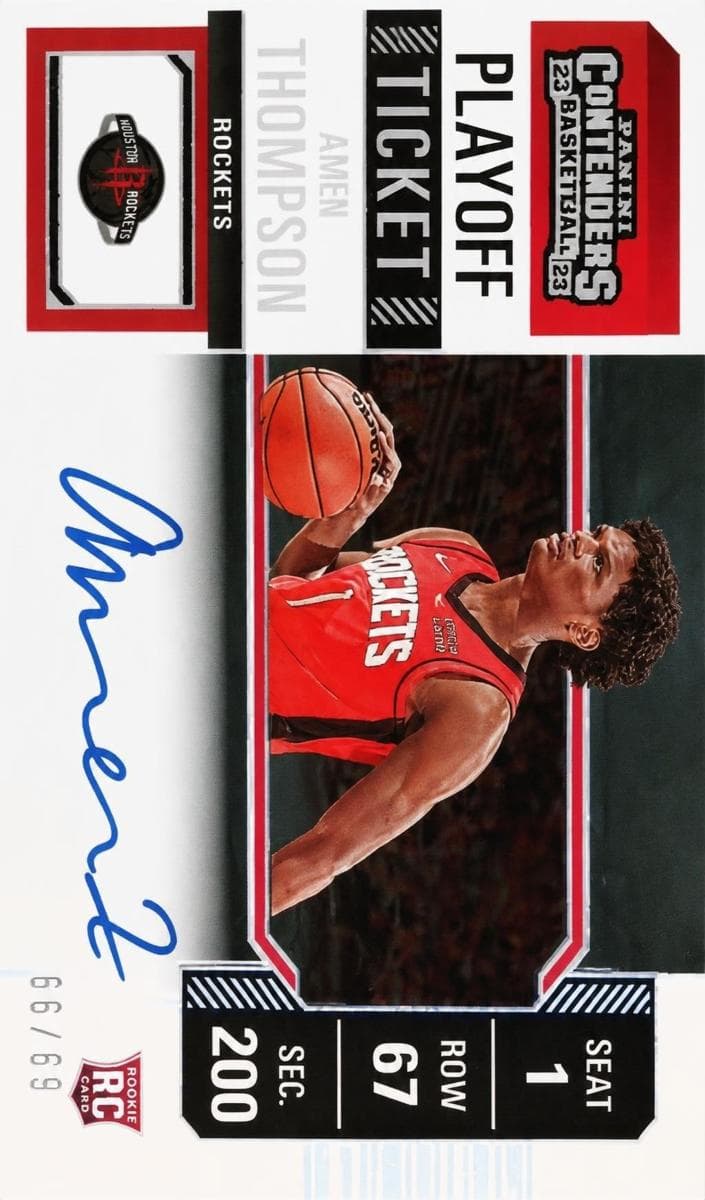 Amen Thompson 2023 Panini Contenders auto card