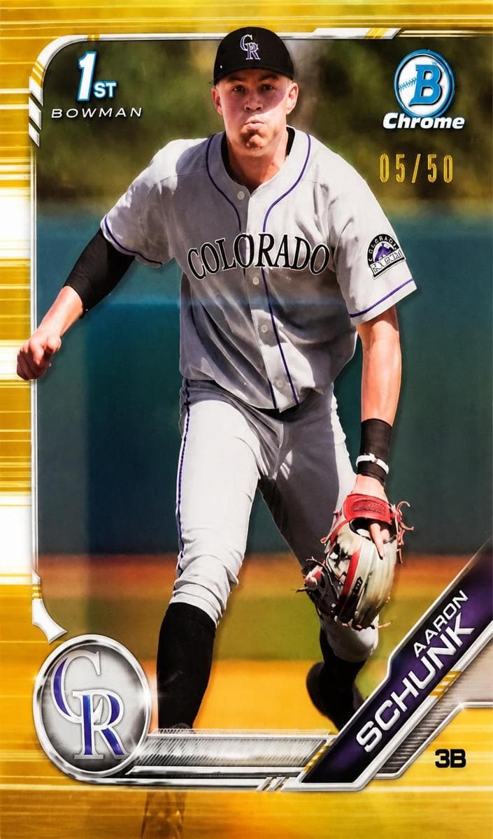 Aaron Schunk 2019 bowman Bowman Draft Sapphire Edition