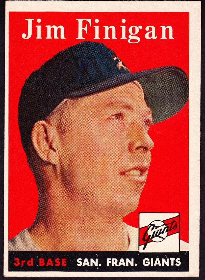 Jim Finigan 1958 topps Topps