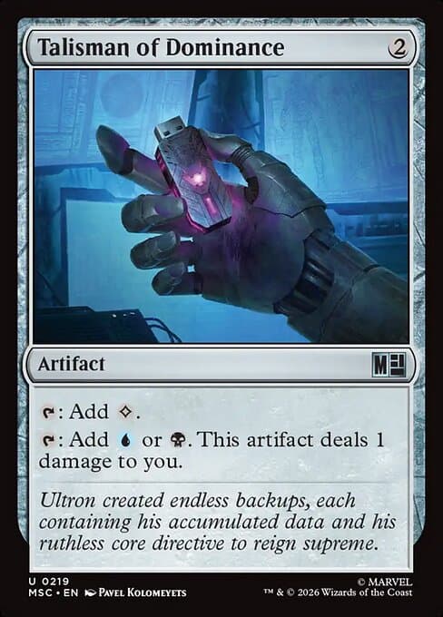 Talisman of Dominance 2025 Magic: The Gathering Aetherdrift Commander