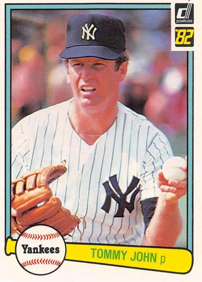 Tommy John 1982 panini Donruss