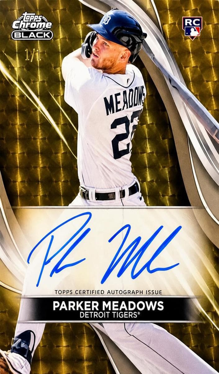 Parker Meadows 2024 topps Topps Chrome Black
