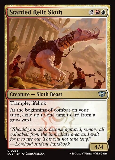 Startled Relic Sloth 2026 Magic: The Gathering Secrets of Strixhaven