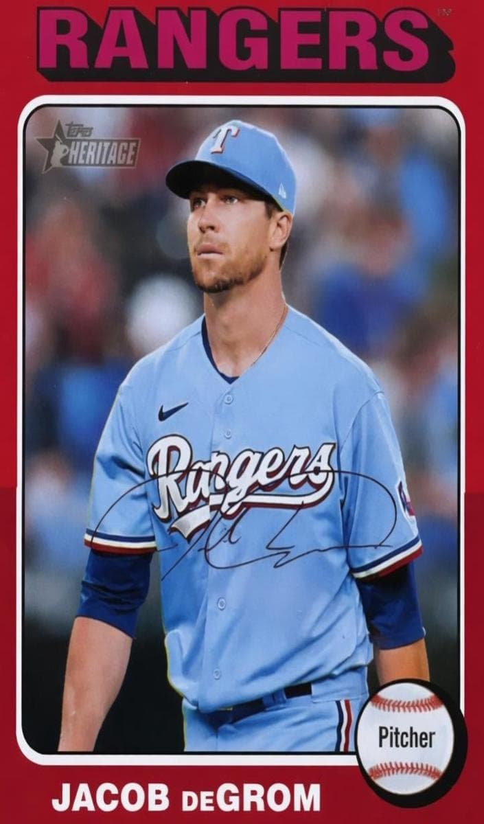 Jacob deGrom 2024 topps Topps Heritage