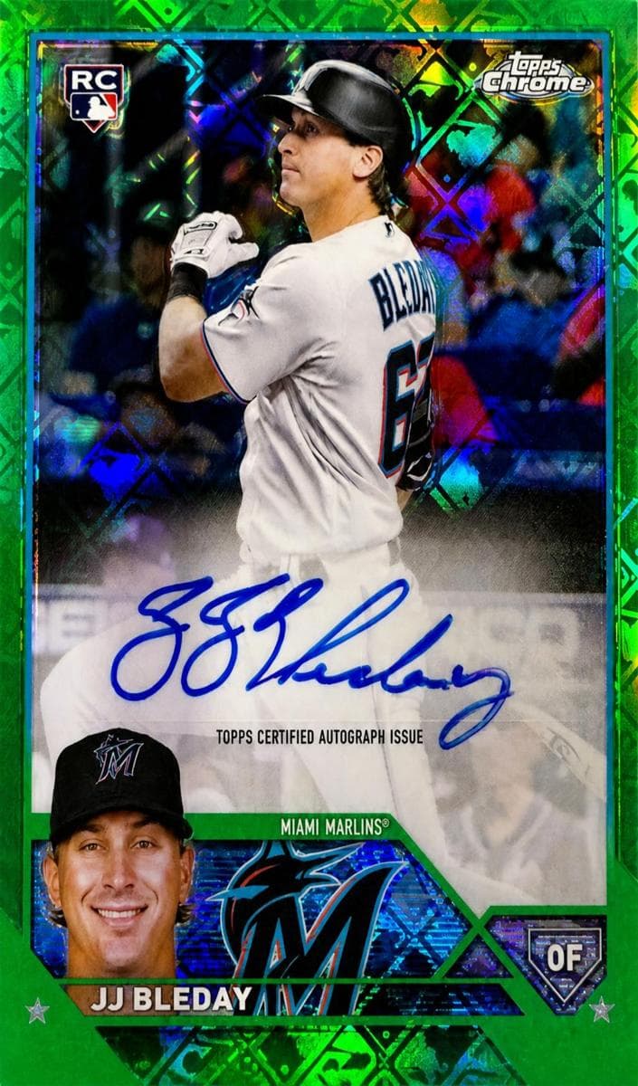 JJ Bleday 2023 topps Topps Chrome Logofractor Edition
