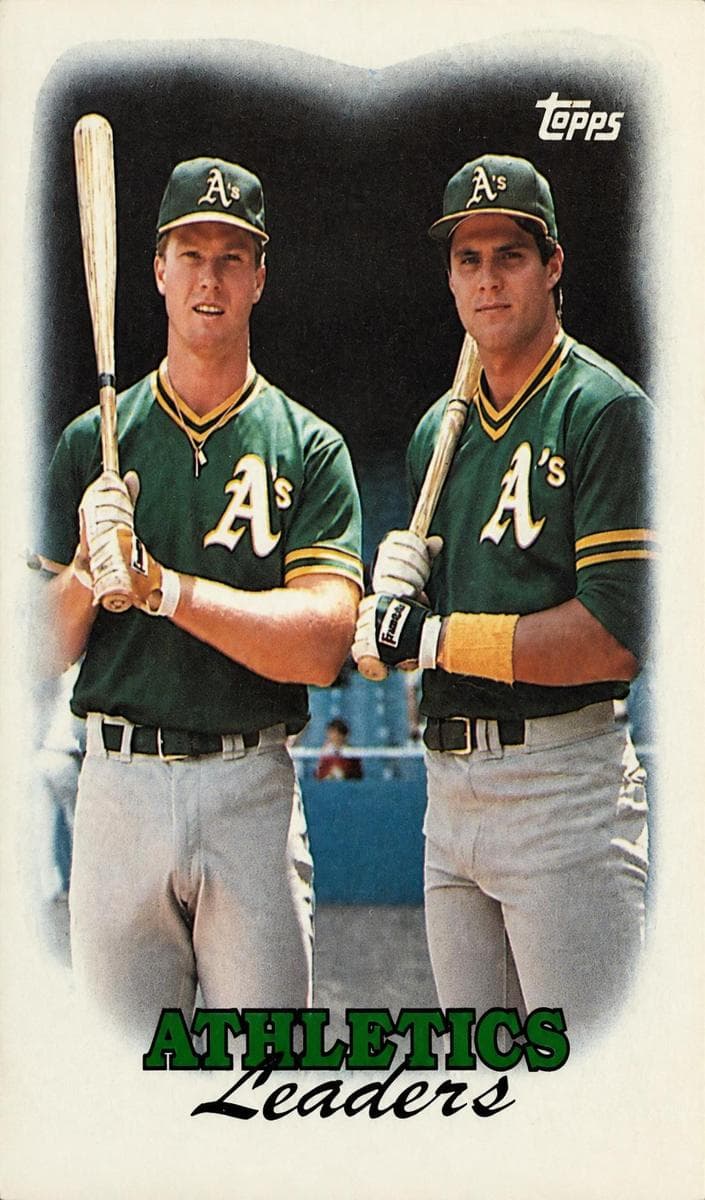Athletics Leaders 1988 topps