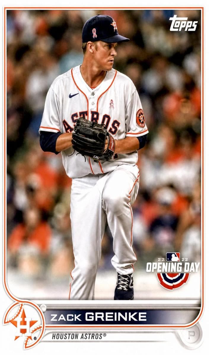 Zack Greinke 2022 topps Topps Opening Day