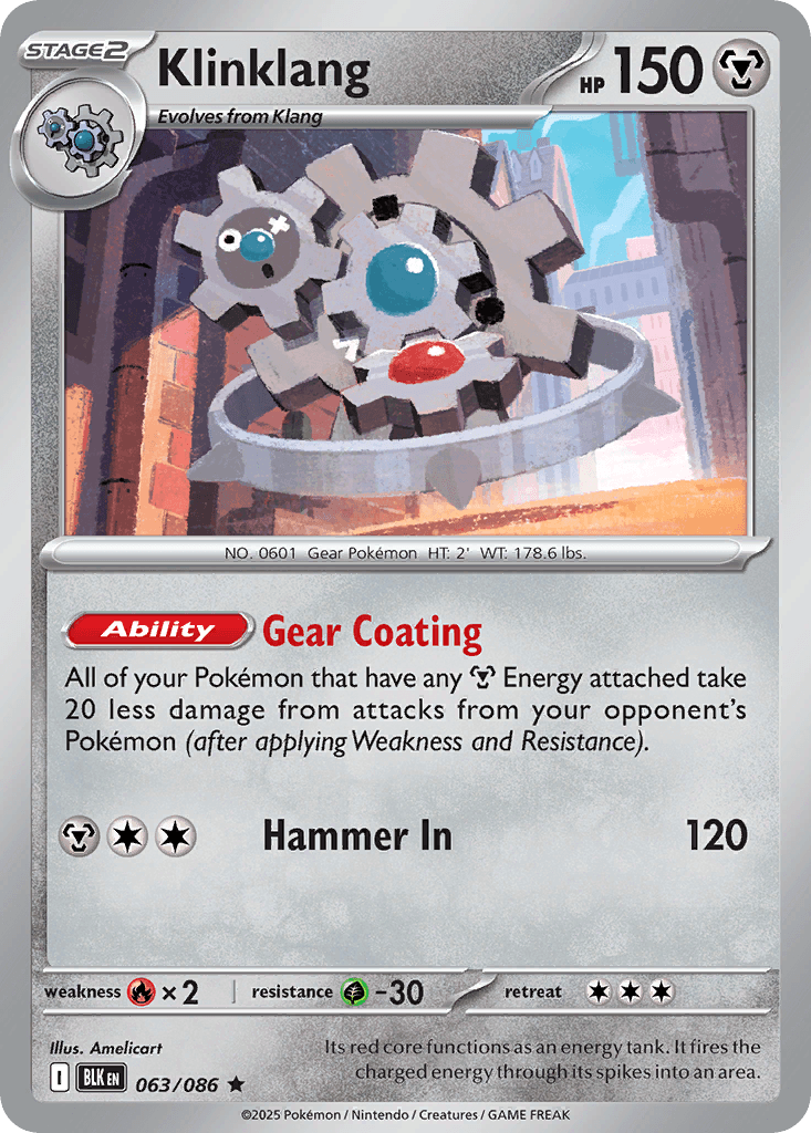 Klinklang 2025 Pokemon Korean White Flare