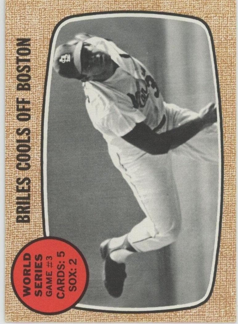 World Series Game #3 - Briles Cools Off Boston 1968 topps Topps