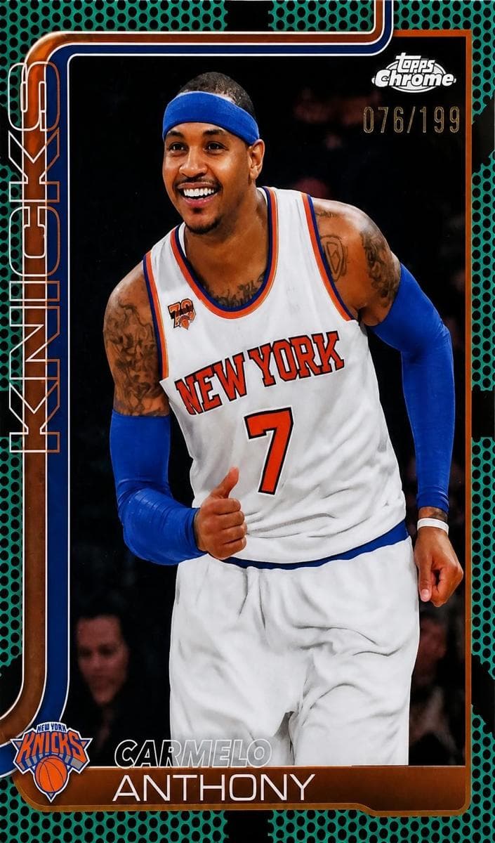 Carmelo Anthony 2025 topps Topps Chrome