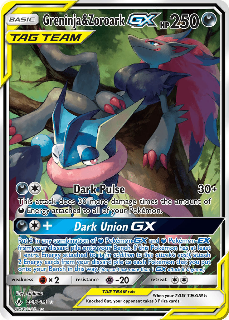 Greninja & Zoroark GX 2019 Pokemon Unbroken Bonds