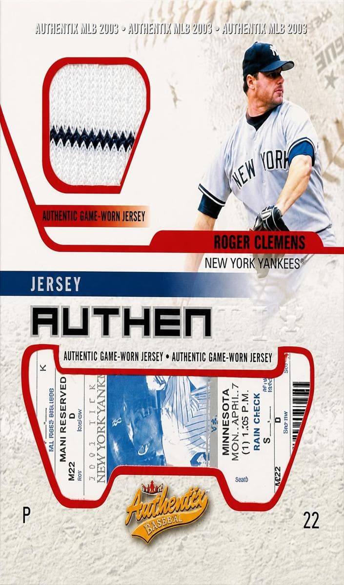 Roger Clemens 2003 fleer