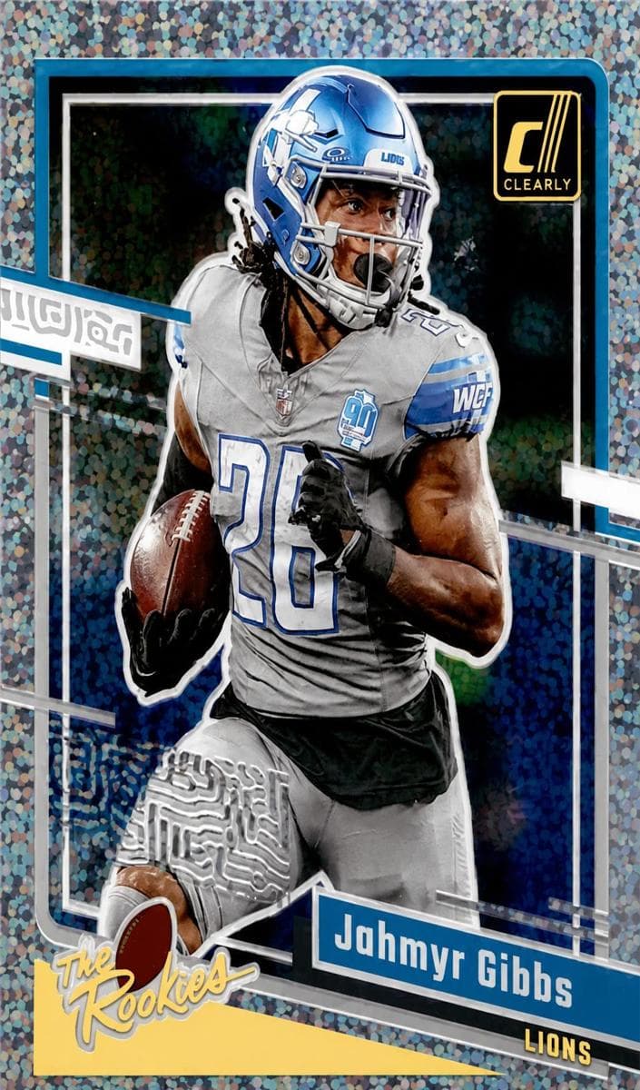 Jahmyr Gibbs 2023 panini Clearly Donruss