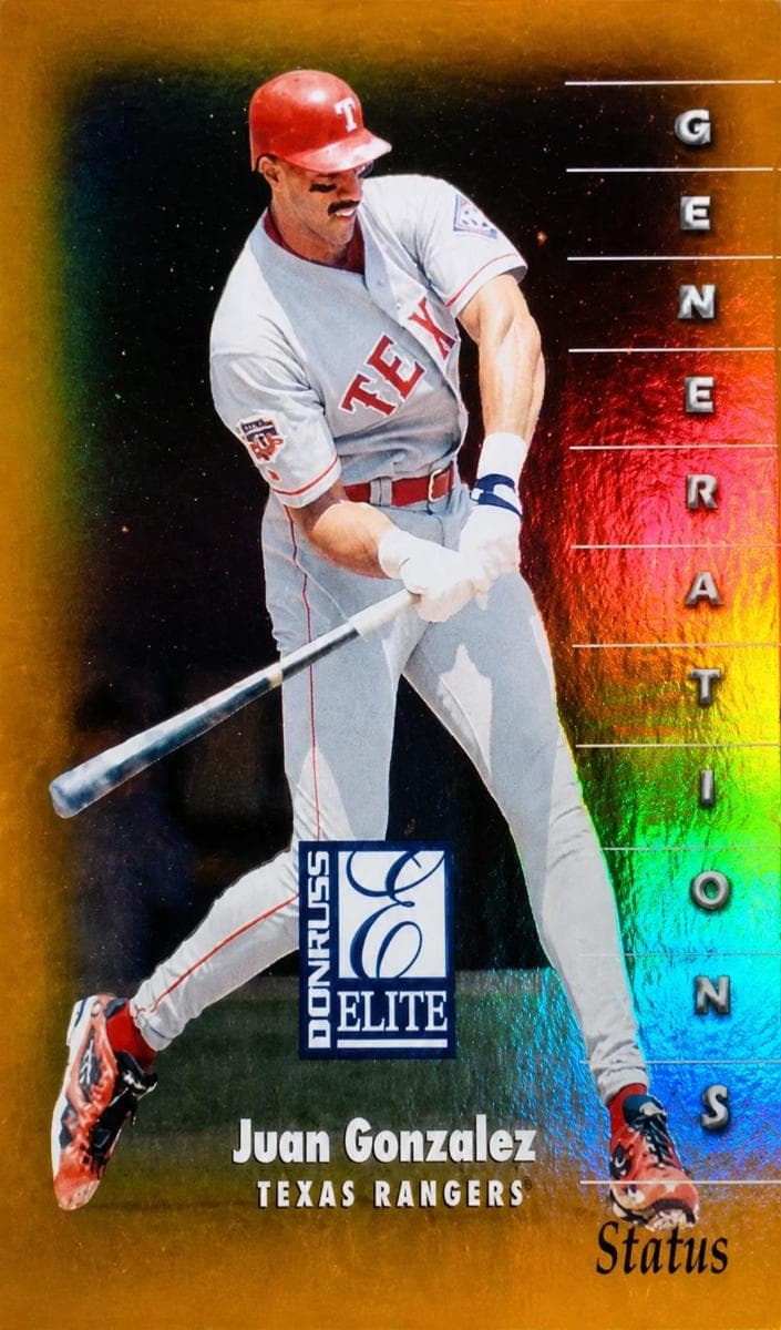 Juan Gonzalez 1998 panini Donruss Elite