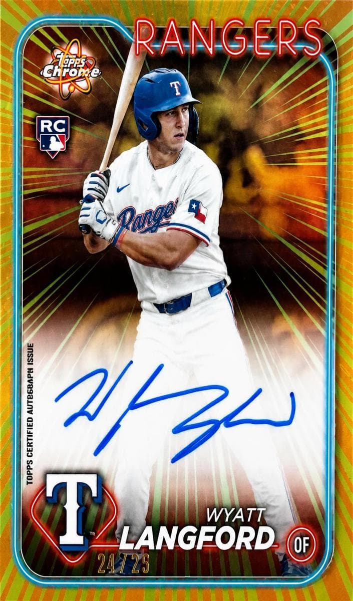 Wyatt Langford 2024 topps Topps Chrome