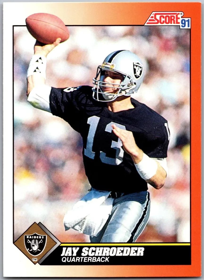 Jay Schroeder 1991 panini Score