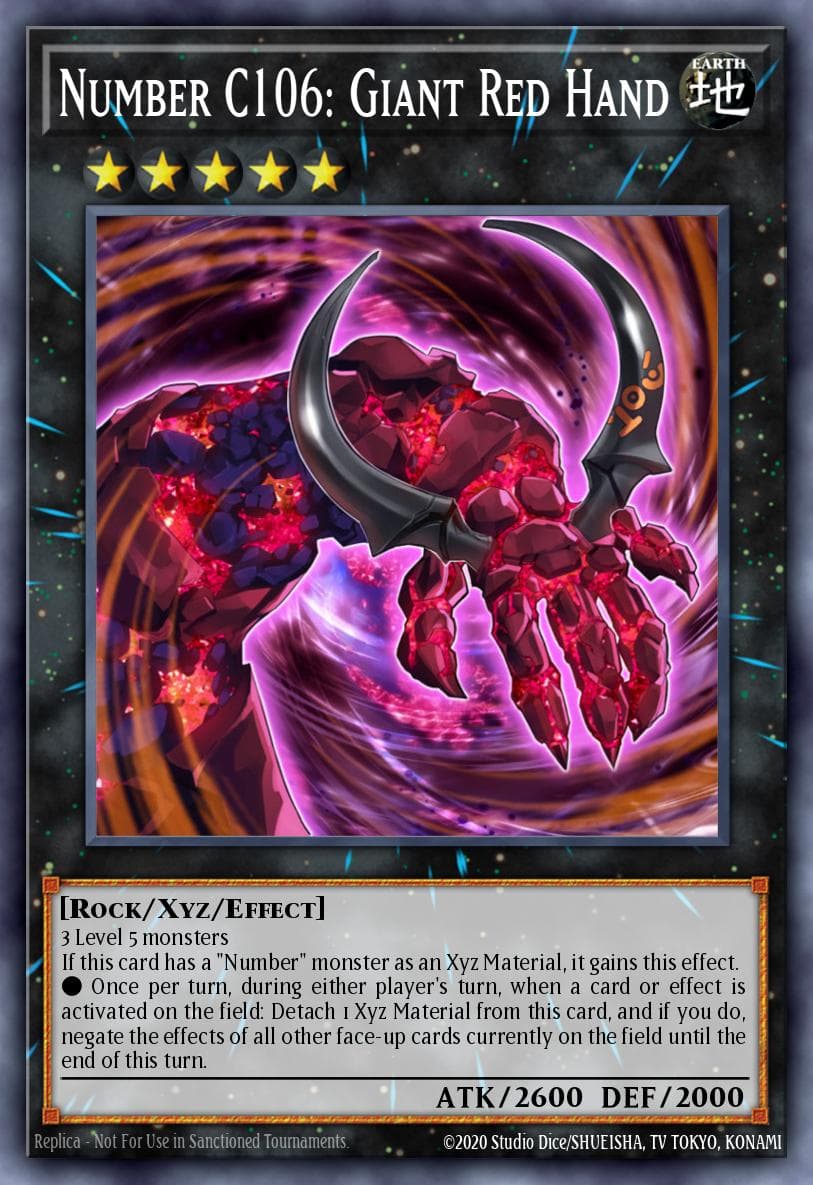 Number C106: Giant Red Hand 2014 Yu-Gi-Oh!