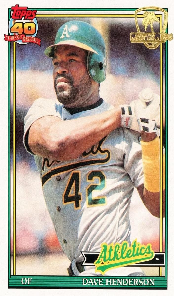 Dave Henderson 1991 topps O-Pee-Chee