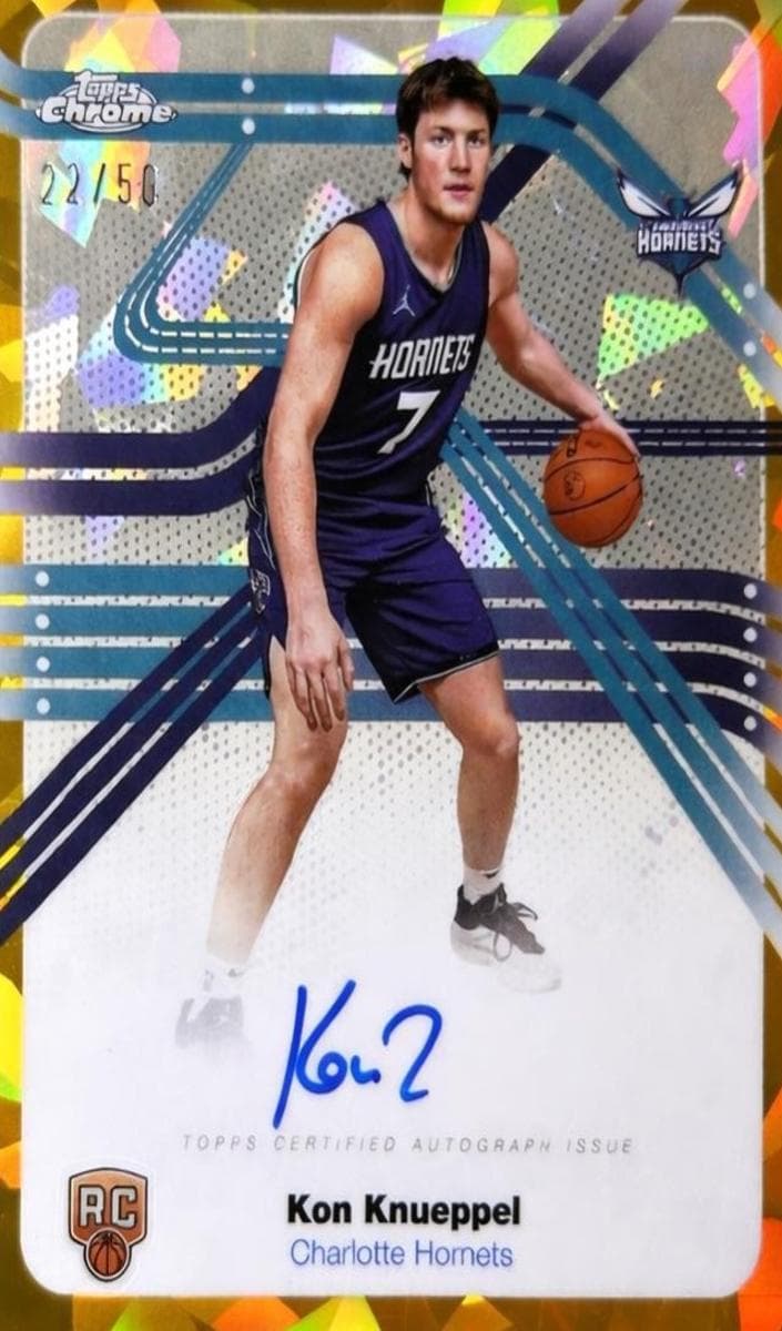 Kon Knueppel 2025 topps Topps Chrome Sapphire