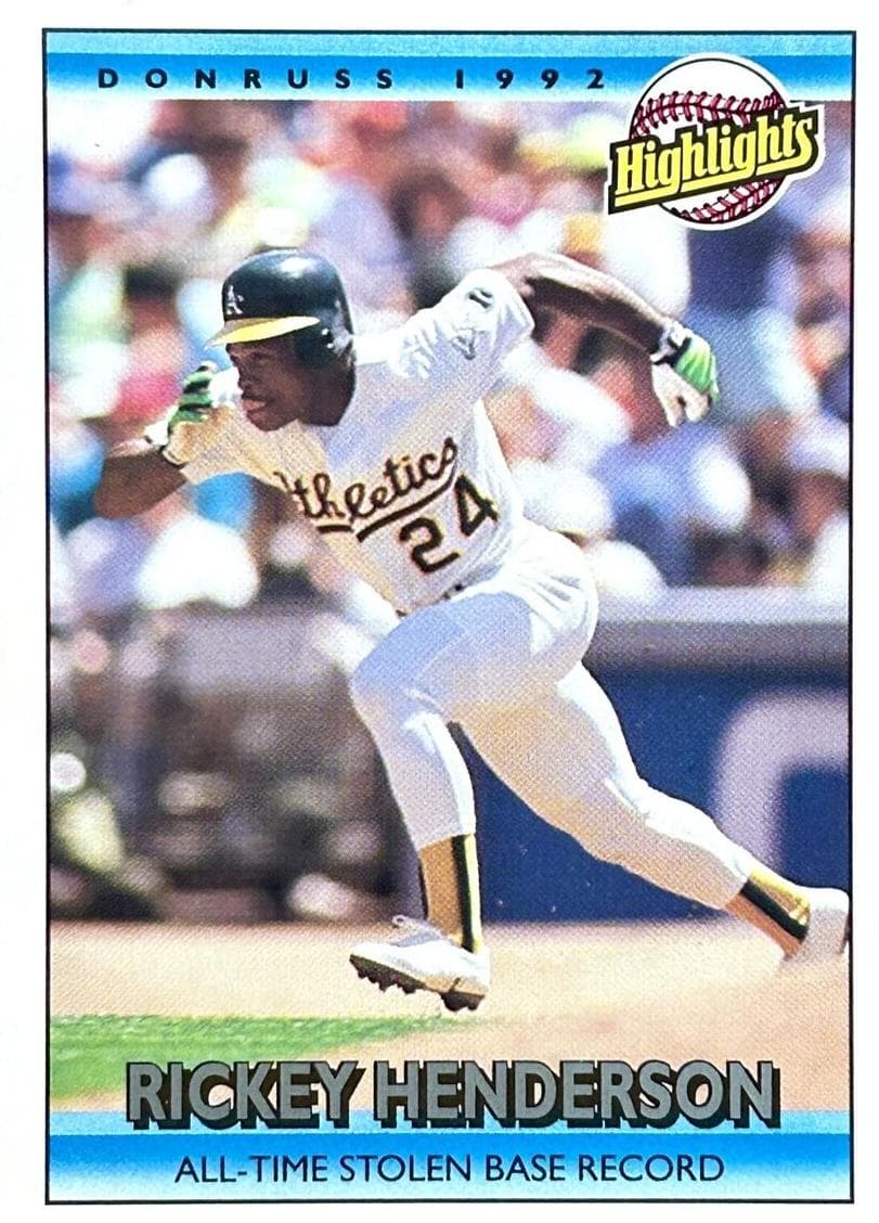 Rickey Henderson 1992 panini Donruss