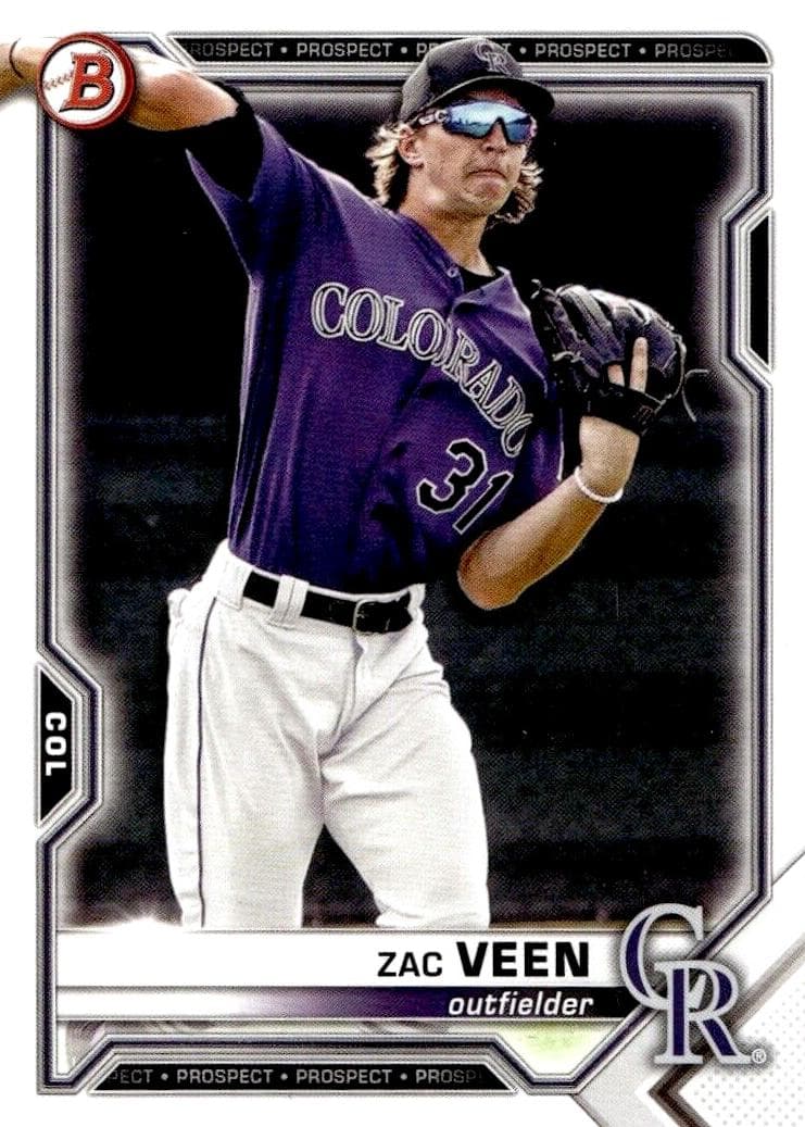 Zac Veen 2021 bowman Bowman Draft