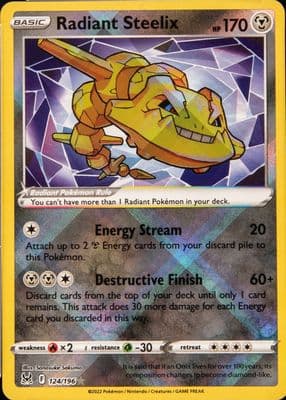 Radiant Steelix trading card