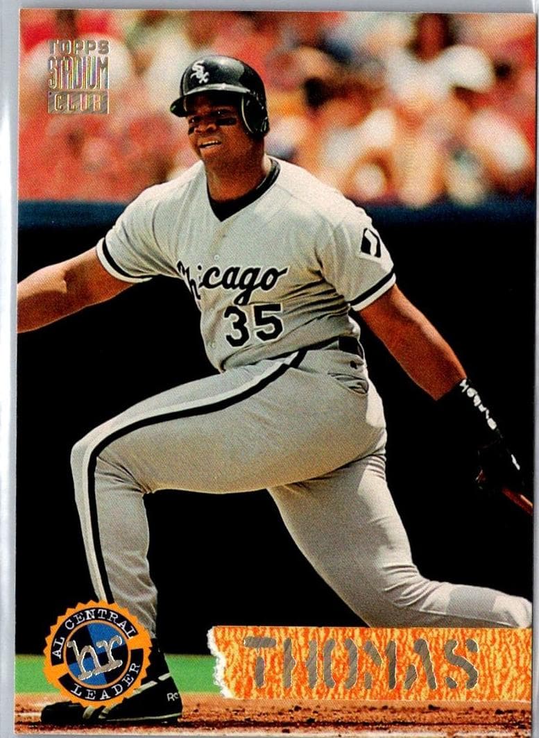 Frank Thomas 1994 topps Stadium Club Baseball Golden Rainbow