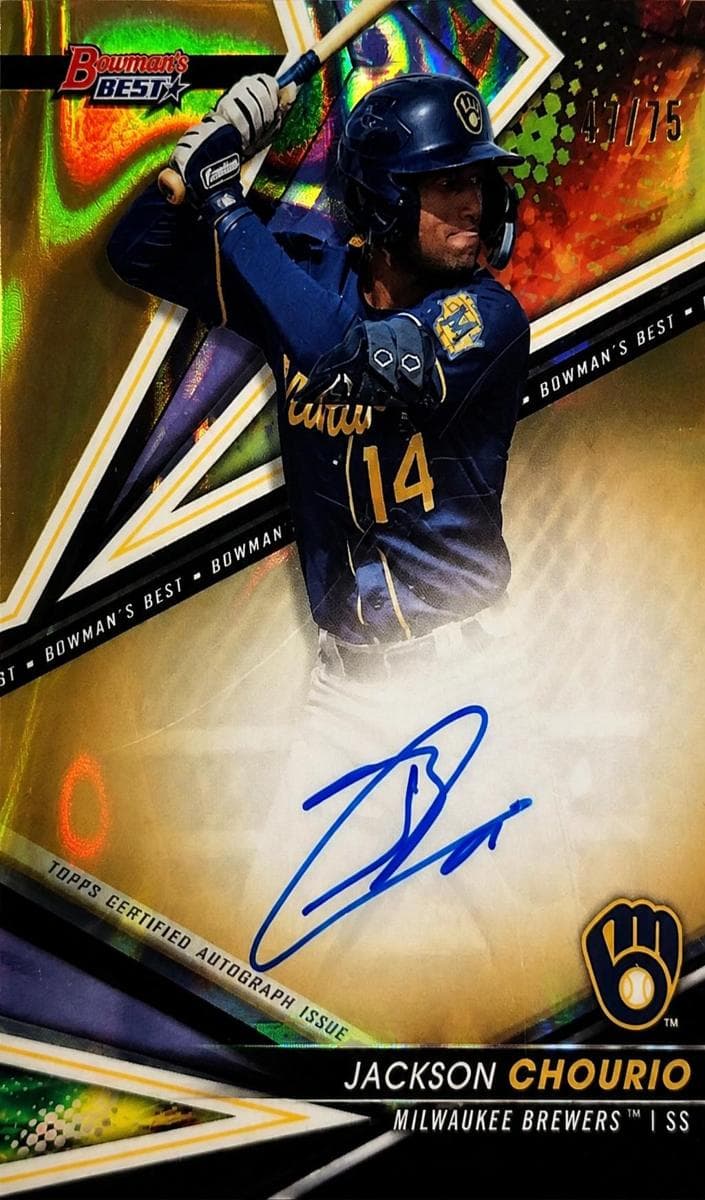 Jackson Chourio 2022 bowman Bowman's Best