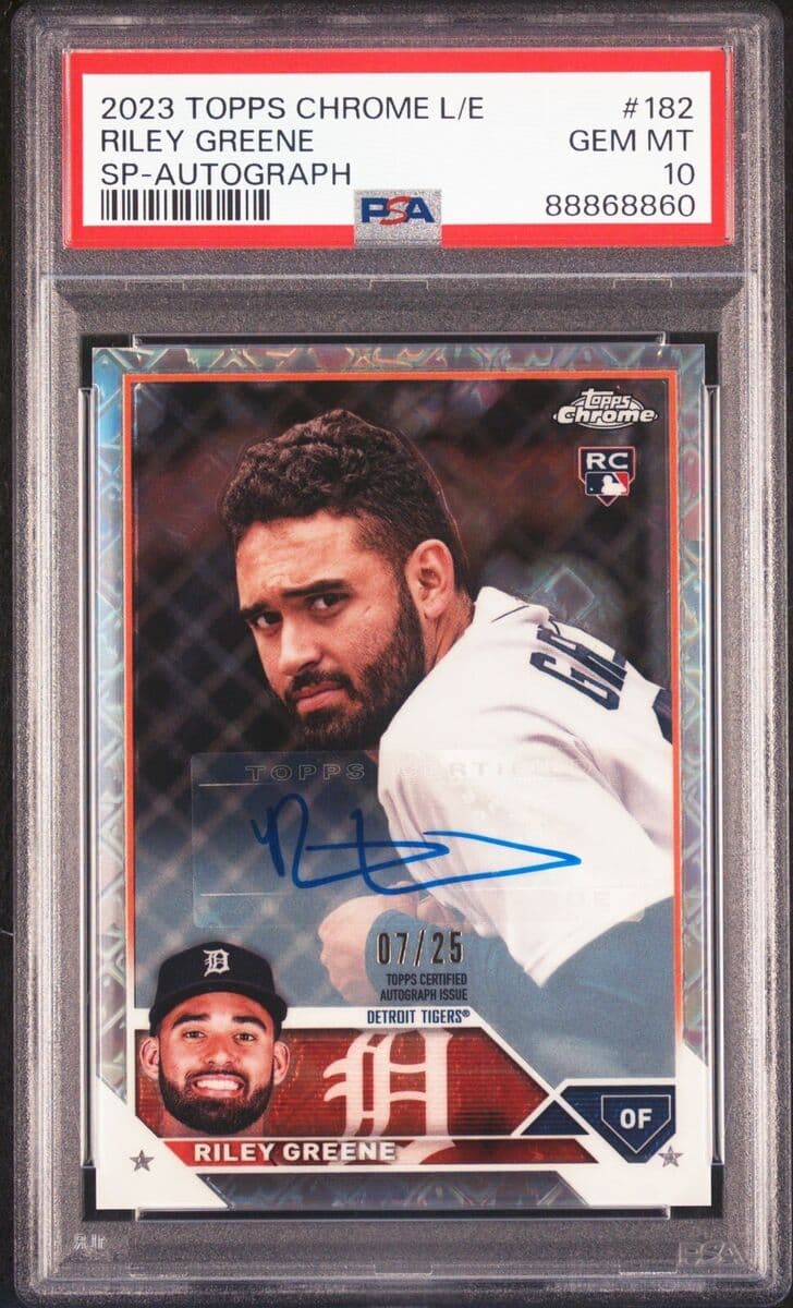 Riley Greene 2023 topps Topps Chrome Logofractor Edition