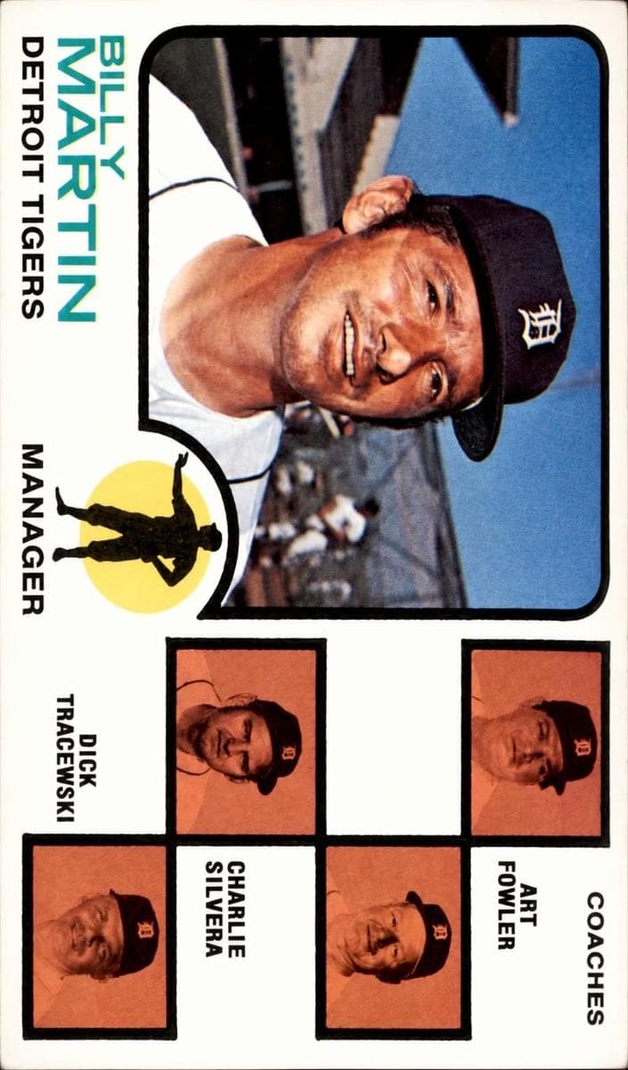 Tigers Field Leaders (Billy Martin / Art Fowler / Joe Schultz / Charlie Silvera / Dick Tracewski) #323